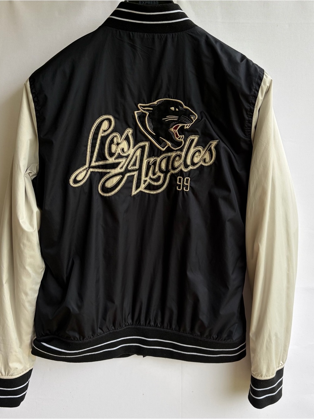 Hollister Los Angeles Varsity Jacket Black Panther Letterman Bomber M